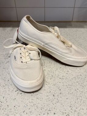 Vans Classic Low-Top Canvas Sneakers in Cream